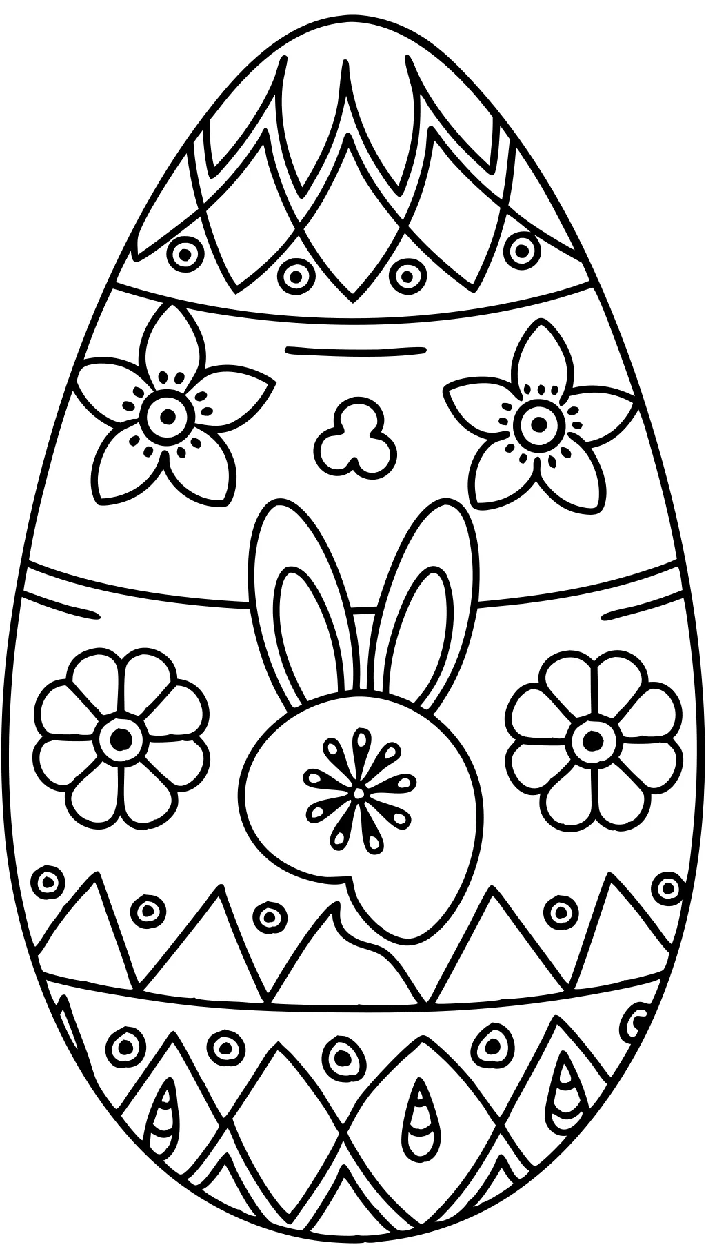 easter egg coloring page free